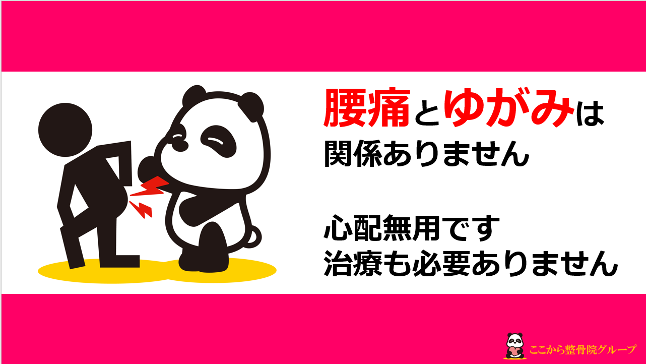 腰痛とゆがみは関係ない