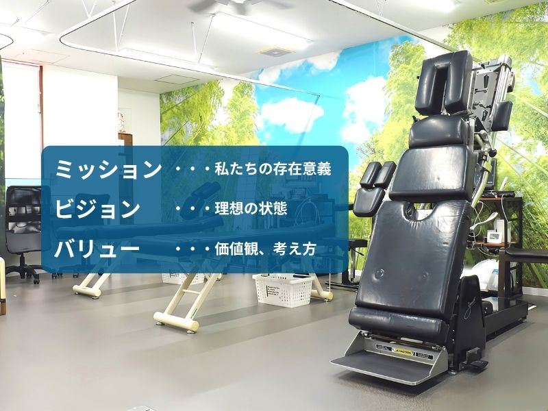 ひがし整骨院ここから整骨院グループのミッションビジョンバリュー